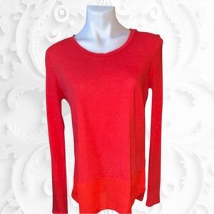 a.n.a Vibrant Red Long Sleeve Tee